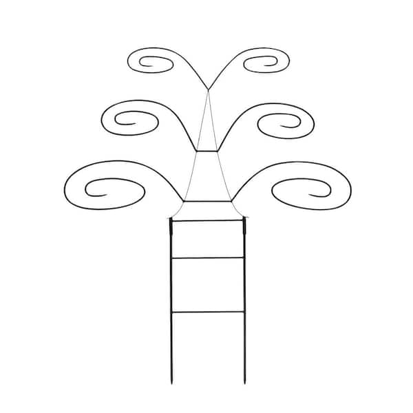 Achla Designs Achla Designs 49.75 in. H Graphite Powdercoated Wrought Iron Outdoor Garden Butterfly Trellis