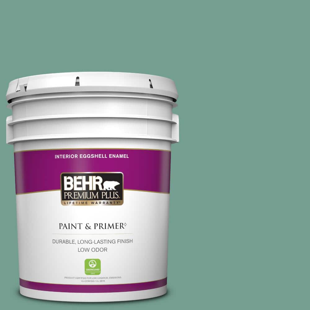 BEHR PREMIUM PLUS 5 gal. M4305 Regal View Eggshell Enamel Low Odor Interior Paint & Primer