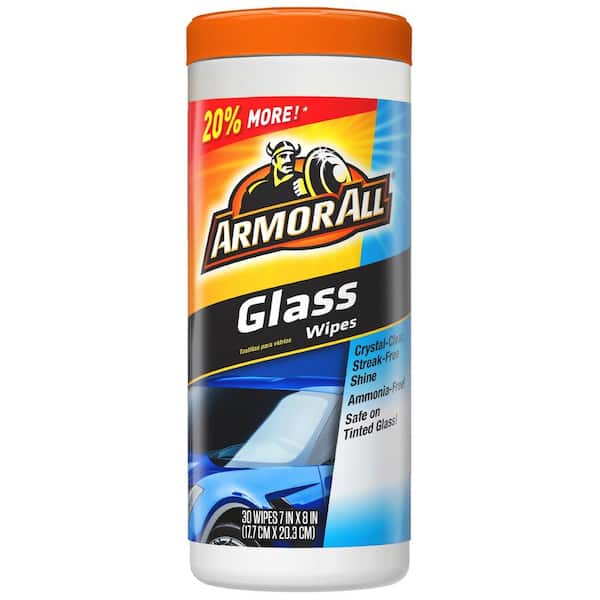 Car Glass Cleaner Wipes, Streak-Free Window and Windshield Cleaning Wipes, Auto Glass Cleaner, 30 Count