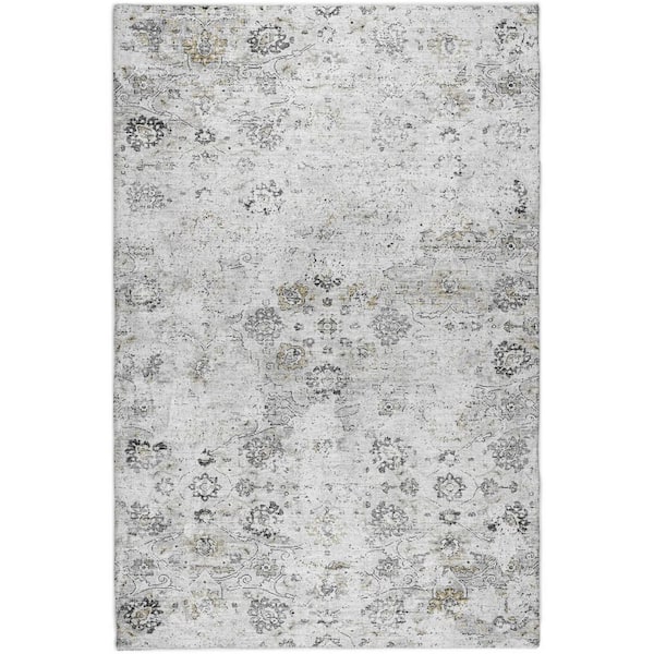 Dream Shag Premium Machine Washable Abstract ADS92 Dove 10 ft. x 14 ft. Area Rug