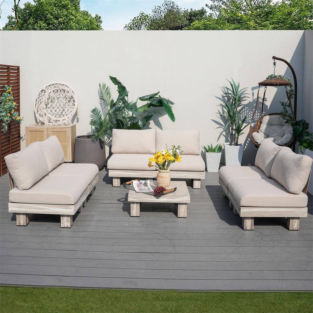 Policy 7-Piece Aluminum Patio Conversation Set with Beige Cushions price history on PriceWatchPro
