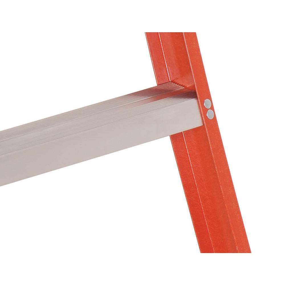 4 ft Orange Fiberglass Pinnacle Platform Ladder with 300 lbs Capacity