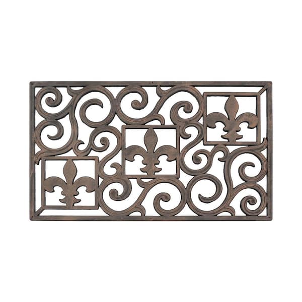 Unbranded A1HC First Impression Hand Finished Unique 18 in. x 30 in. Rubber Non-Slip Outdoor Door Mat