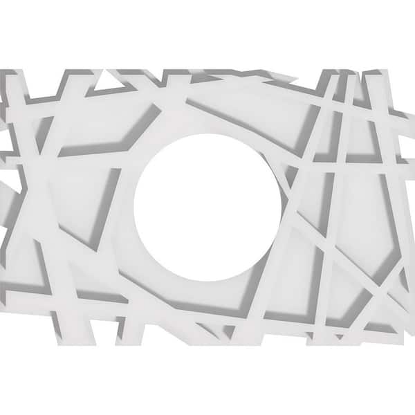 Ekena Millwork 1 in. P X 14 in. W X 9-3/8 in. H X 5 in. ID Novo Architectural Grade PVC Contemporary Ceiling Medallion