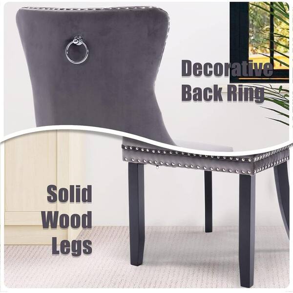 Gray Plush Linen Covering With Ash Solid Wood Base Dining Chair Gray Plush Linen Covering With Ash Solid Wood Base Dining Chair