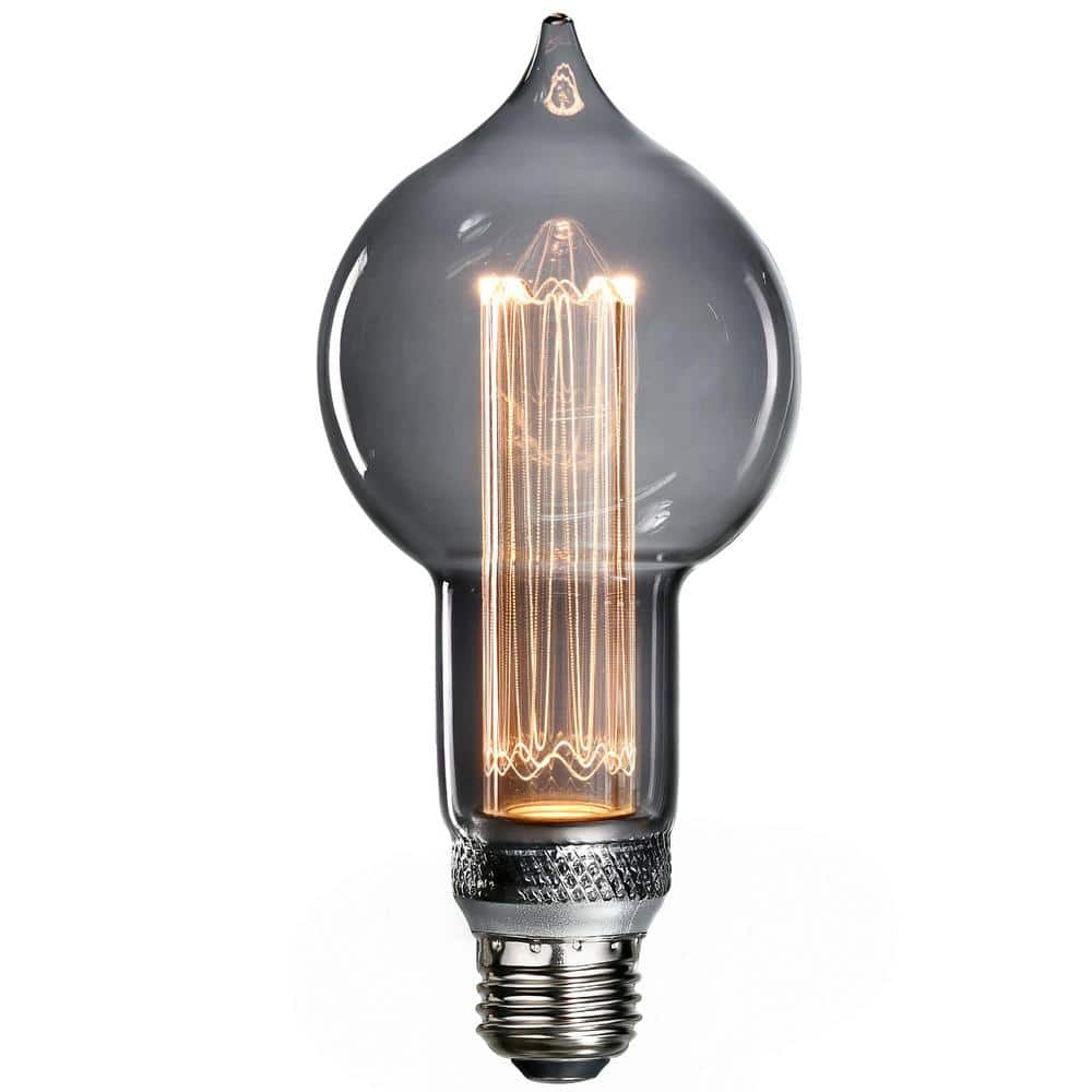 NEXT GLOW 20-Watt Equivalence A80T Drop UL Dimmable Laser Cut Classic Pattern E26 LED Light Bulb in Smoke, 2200K (1-Bulb)