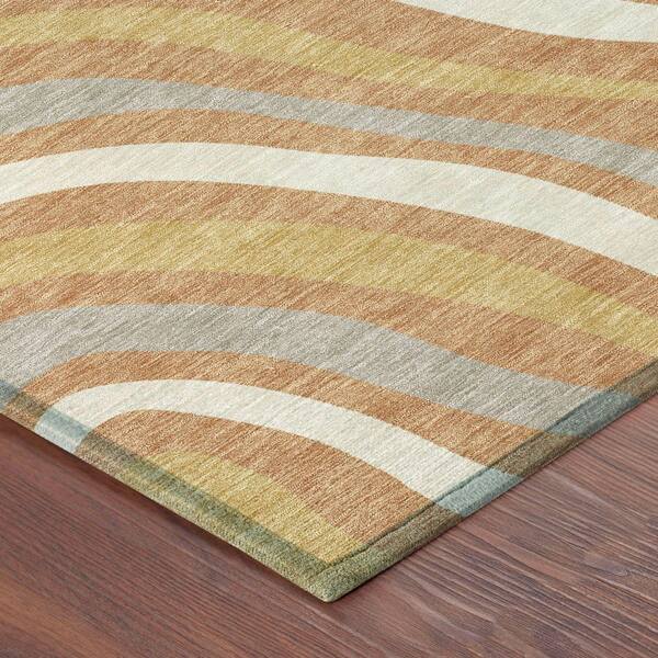 Chantille Machine Washable Indoor/Outdoor Abstract ACN2490 Copper 10 ft. x 14 ft. Area Rug