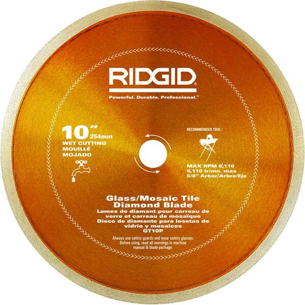 RIDGID 10 in. Glass Tile Blade HD-GT10P - The Home Depot