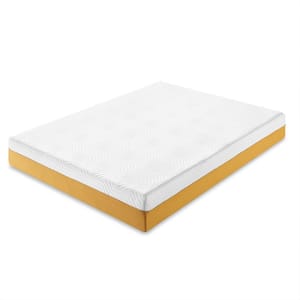 Lagom 10 in. Medium Hybrid Smooth Top Bamboo Charcoal Memory Foam and Pocket Spring Mattress, Queen