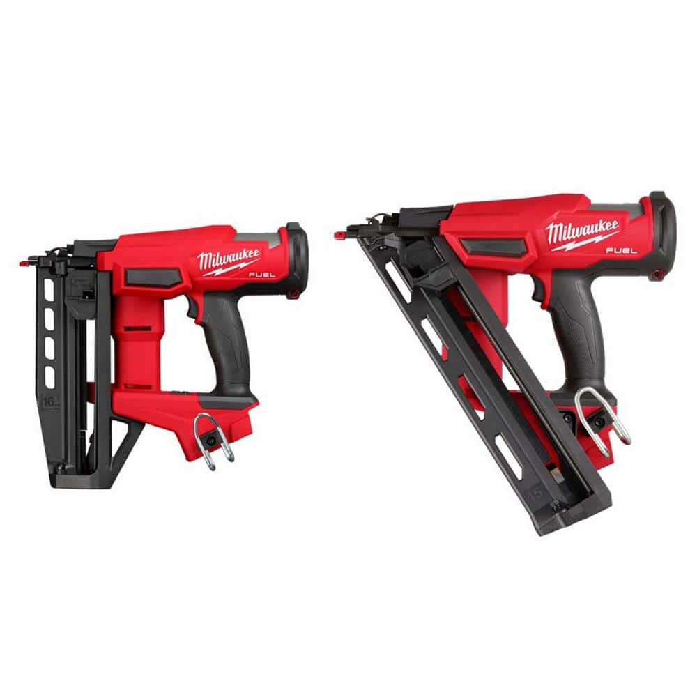 Milwaukee M18 FUEL 18-Volt Lith-Ion Cordless 16-Gauge Straight Finish ...