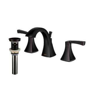 Randburg Widespread 2-Handle Three Hole Bathroom Faucet with Matching Pop-up Drain in Oil Rubbed Bronze
