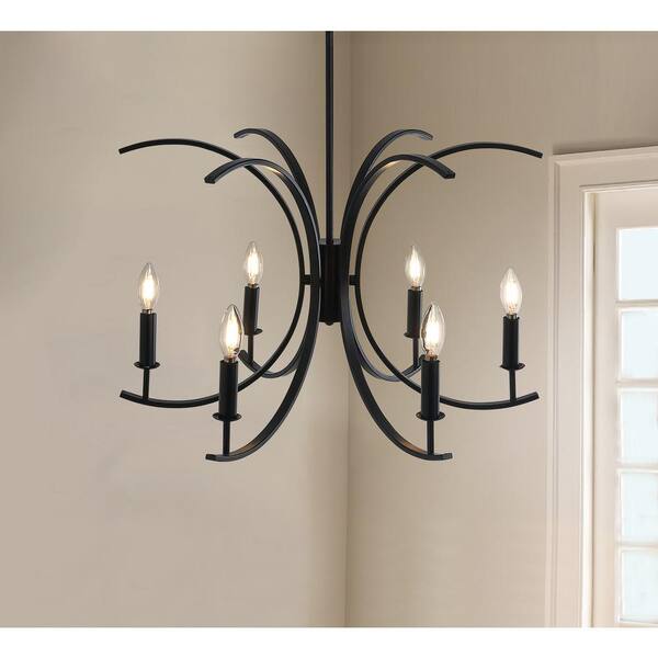 Aiwen 6 Light Black Candle Style Tiered, Ikea Hanging Candle Chandelier Non Electric