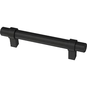 Simple Wrapped Bar 3-3/4 in. (96 mm) Matte Black Cabinet Drawer Pull (30-Pack)