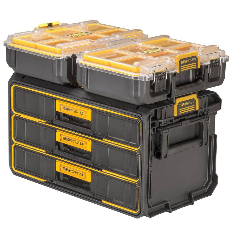 Black and Yellow Plastic 3-Drawer Tool Organizer