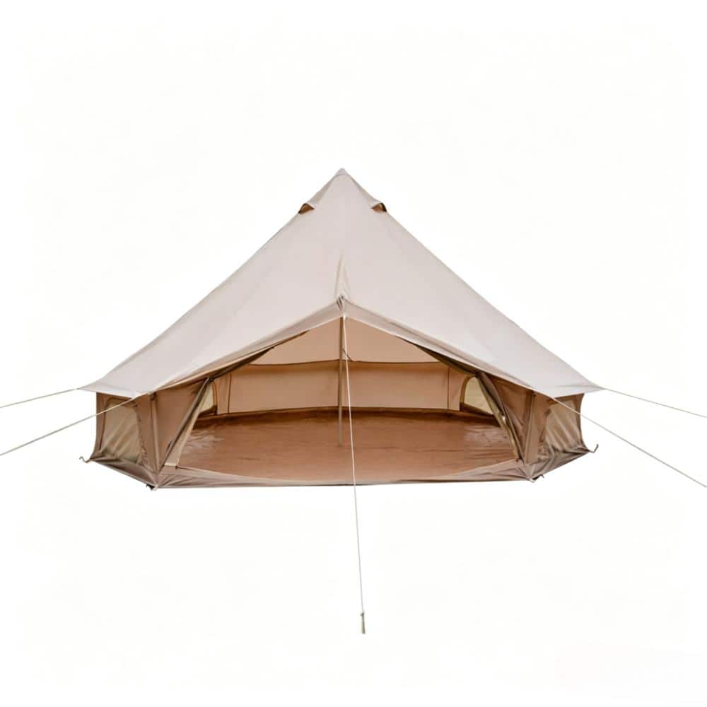 13.1ft Beige Family Bell Tent 4 Season Waterproof Glamping Yurt with Stove Jack for 4-8 People price history on PriceWatchPro