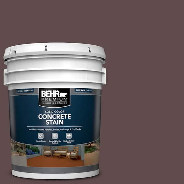 BEHR PREMIUM 5 gal. #PFC-05 Cafe Iruna Solid Color Flat Interior/Exterior Concrete Stain