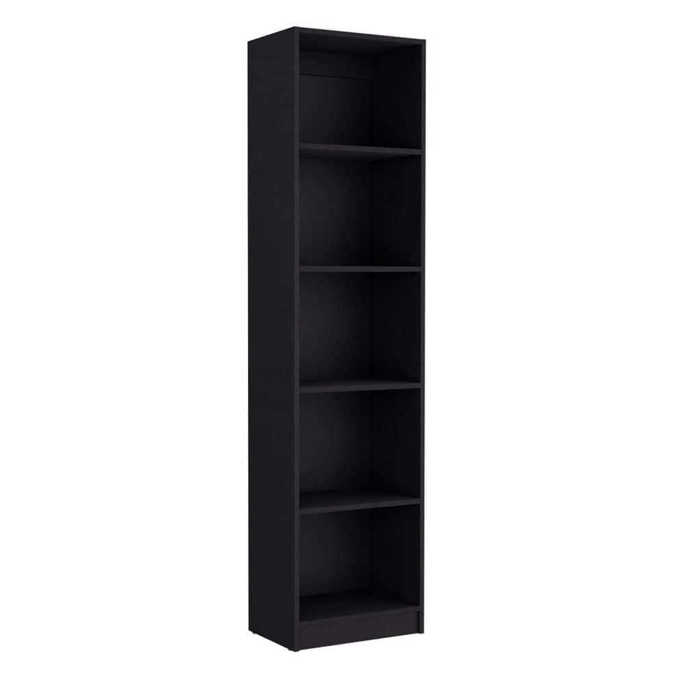 23.75 in. W x 12.00 in. D x 49.25 in. H Black Particle Board Freestanding Linen Cabinet with 5 Shelves in Black price history on PriceWatchPro