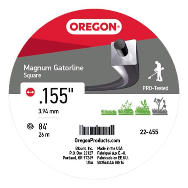 0.155 in. Magnum Gatorline Square Trimmer Line, 25 ft. Bulk Donut, Fits Remington RM1159 and Many Others 22-455