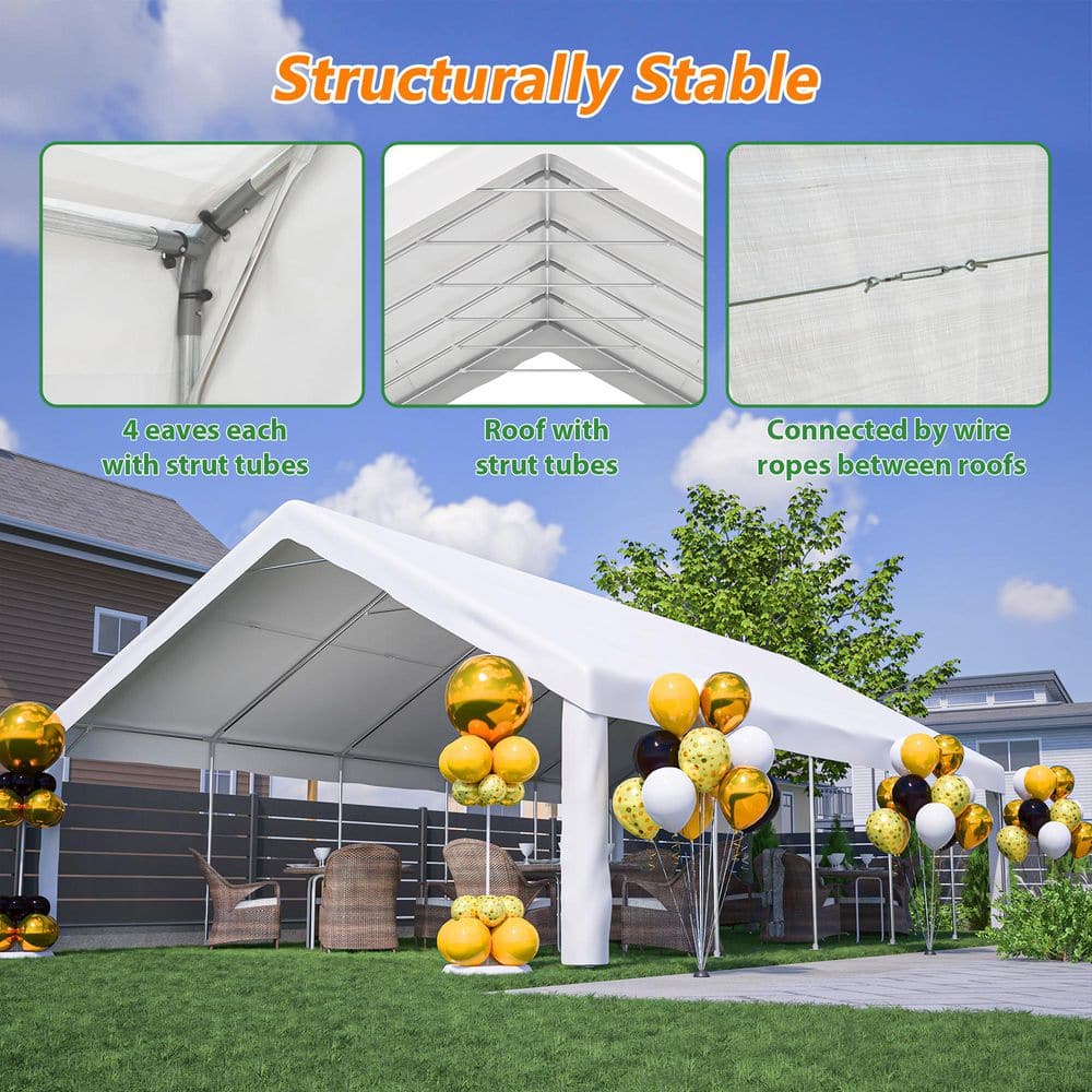 20x32 Ft White Heavy-Duty Outdoor Event Canopy Tent