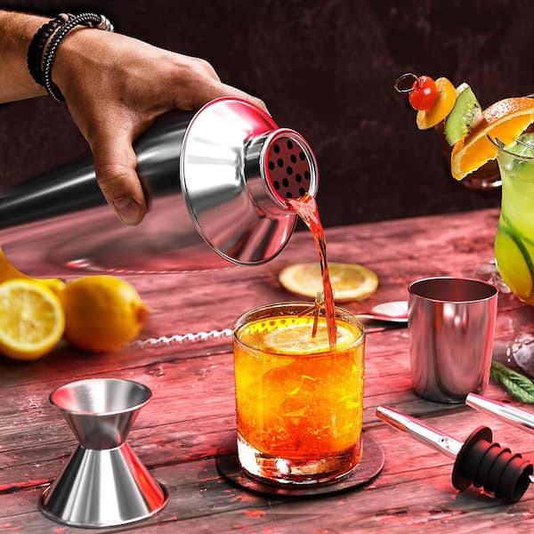 Etens Cocktail Shaker, Pro Bar Shaker Boston Shaker Set, Stainless Steel Martini Shaker Drink Mixer for Bartending - Essential Bar Tools Weighted