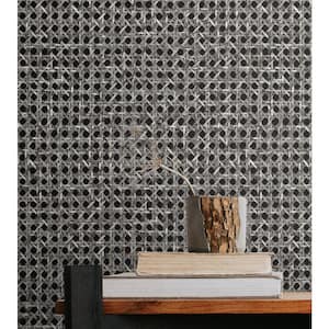 Onyx Mika Paper Unpasted Wallpaper Roll (60.75 sq. ft.)