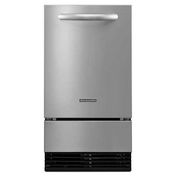 KitchenAid Architect Series II 18 in. 50 lb. Freestanding or Built-In Icemaker in Stainless Steel