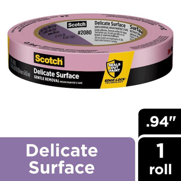 3M Scotch 0.94 in. x 60 yds. Delicate Surface Painter's Tape with Edge-Lock