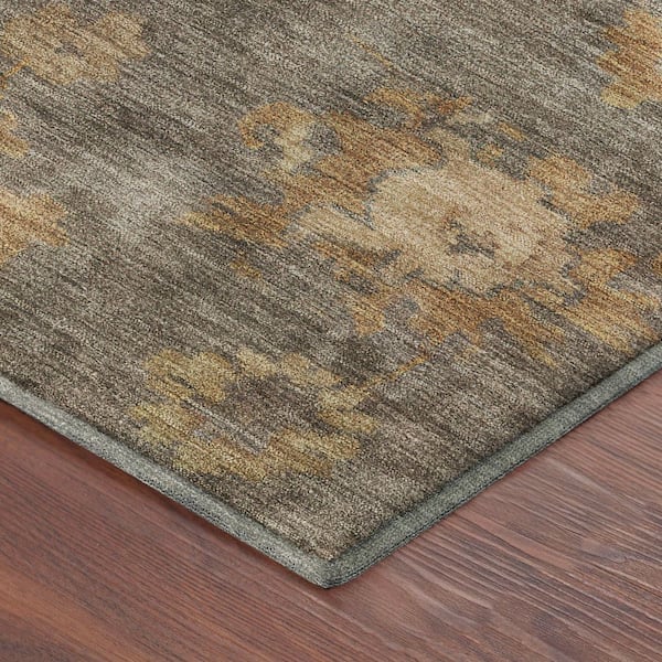 Mayfield Premium Machine Washable Abstract AMF2305 Taupe 3 ft. x 4 ft. Area Rug