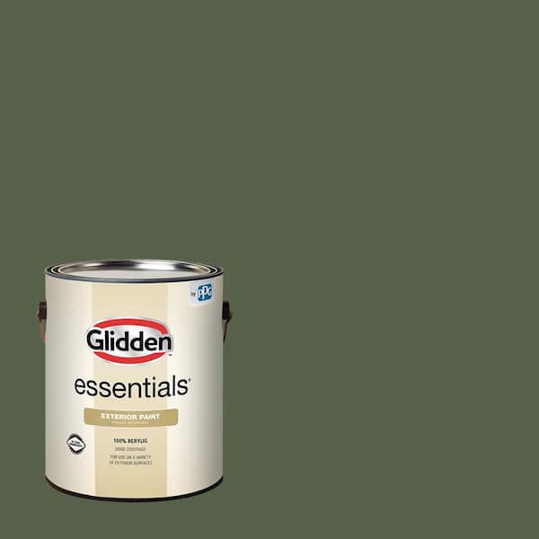 Glidden Essentials 1 gal. PPG1124-7 Grape Leaves Satin Exterior Paint