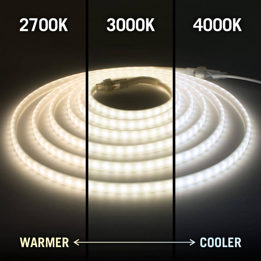 16.4 ft Warm White Outdoor LED Strip Light Kit