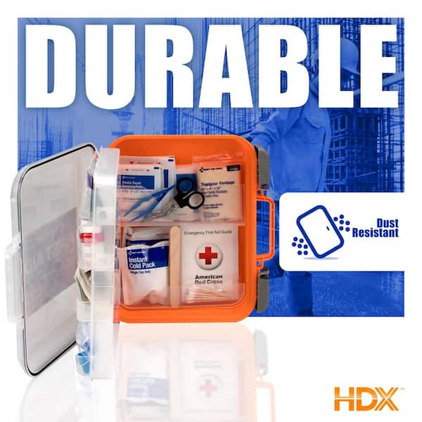HDX 328-Piece Commercial Clear Front Plastic OSHA First Aid Kit