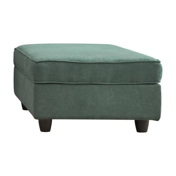 Utopia 4niture Elijah 28.30 in. W Armless 1-Piece Fabric Square Modern Ottoman of Sectional Sofa in Green with Storage