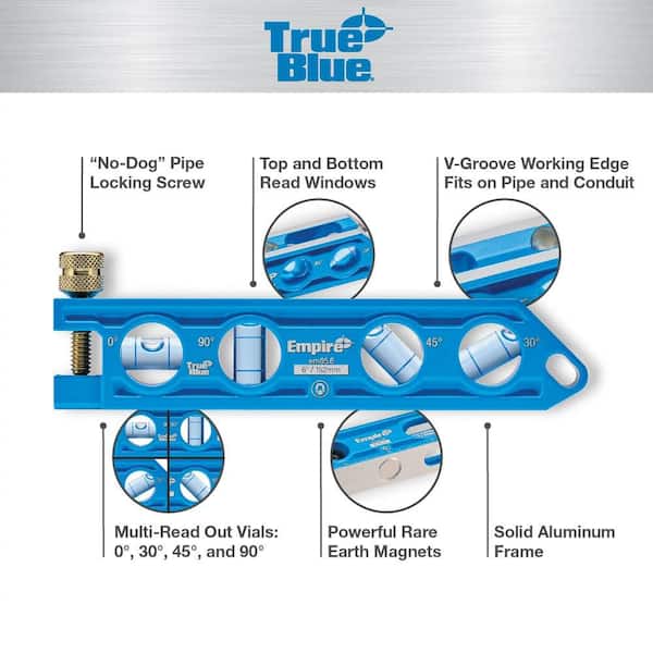Milwaukee 6in. True Blue Die Cast Torpedo Level EM85.6 - The Home