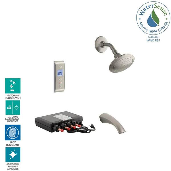 Mistos DTV Prompt Digital Single-Handle 1-Spray Tub and Shower Faucet System in Vibrant Brushed Nickel (Valve Included) Mistos DTV Prompt Digital Single-Handle 1-Spray Tub and Shower Faucet System in Vibrant Brushed Nickel (Valve Included)