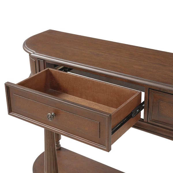 CHRISTOPHER KNIGHT HOME 59.75 in. Distressed Walnut Finish Half
