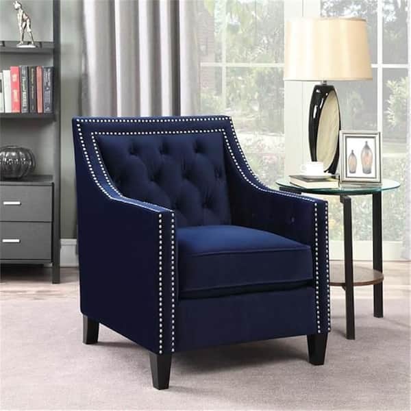 HOME IMPORTS EMPORIUM Blue Color Natural Side Chair