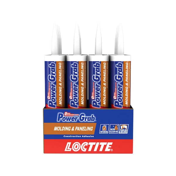 Power Grab Express 9 fl. oz. White Molding and Paneling Construction Adhesive (12-Pack)