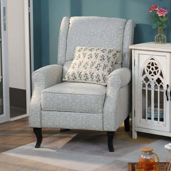 beige push back recliner