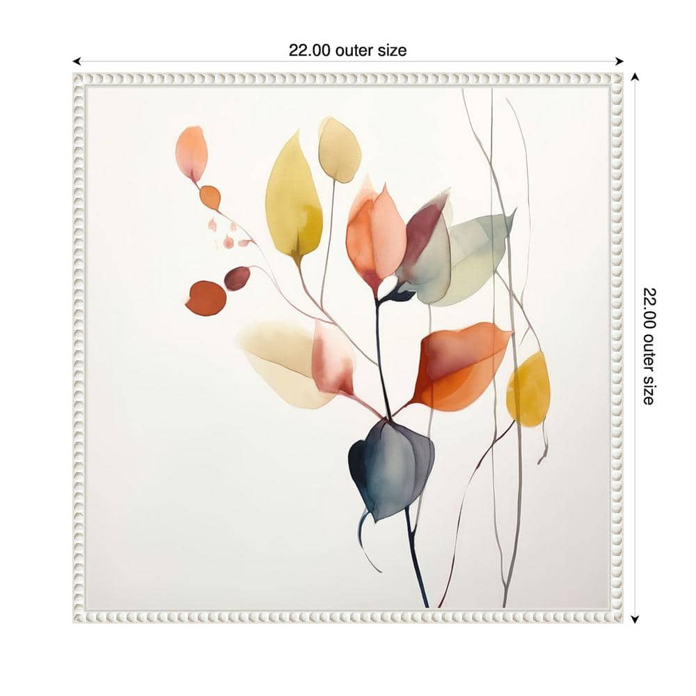 Fluid Floral Artistry I Abstract Canvas Print with White Floater Frame