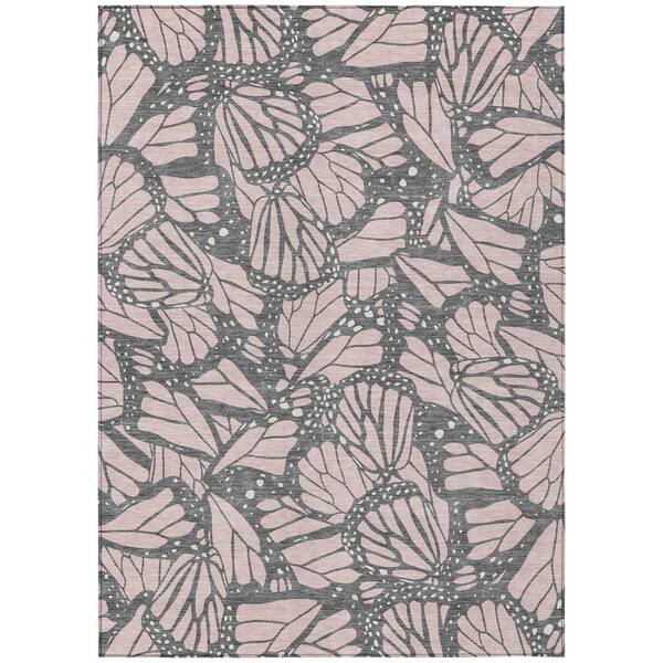 Chantille Machine Washable Indoor/Outdoor Abstract ACN2846 Pink 10 ft. x 14 ft. Area Rug