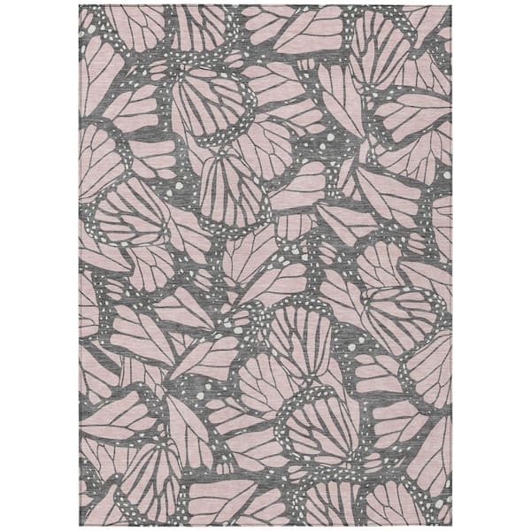 Chantille Machine Washable Indoor/Outdoor Abstract ACN2846 Pink 5 ft. x 7 ft. 6 in. Area Rug