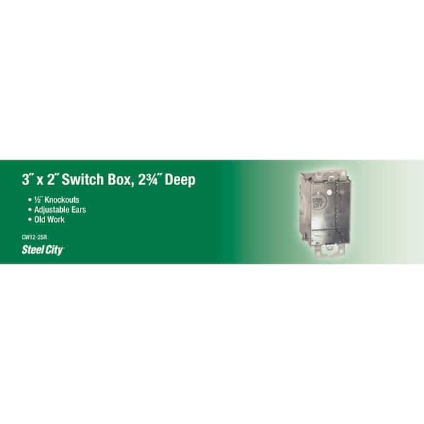 3 in. Steel 14 cu. in. Old Work Switch Box (CW12-25R)