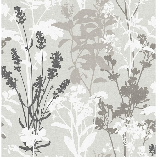 Fine Decor Grey Meadow Wild Flowers Wallpaper Sample