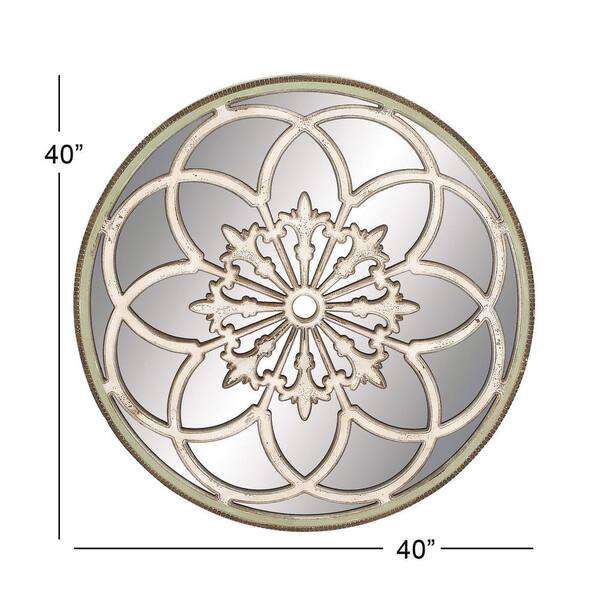 Litton Lane 40 Inch Traditional Carved Wood Mirror Wall Decor 50999 The Home Depot Litton Lane 40 Inch Traditional Carved, Carved Wood Mirror Round