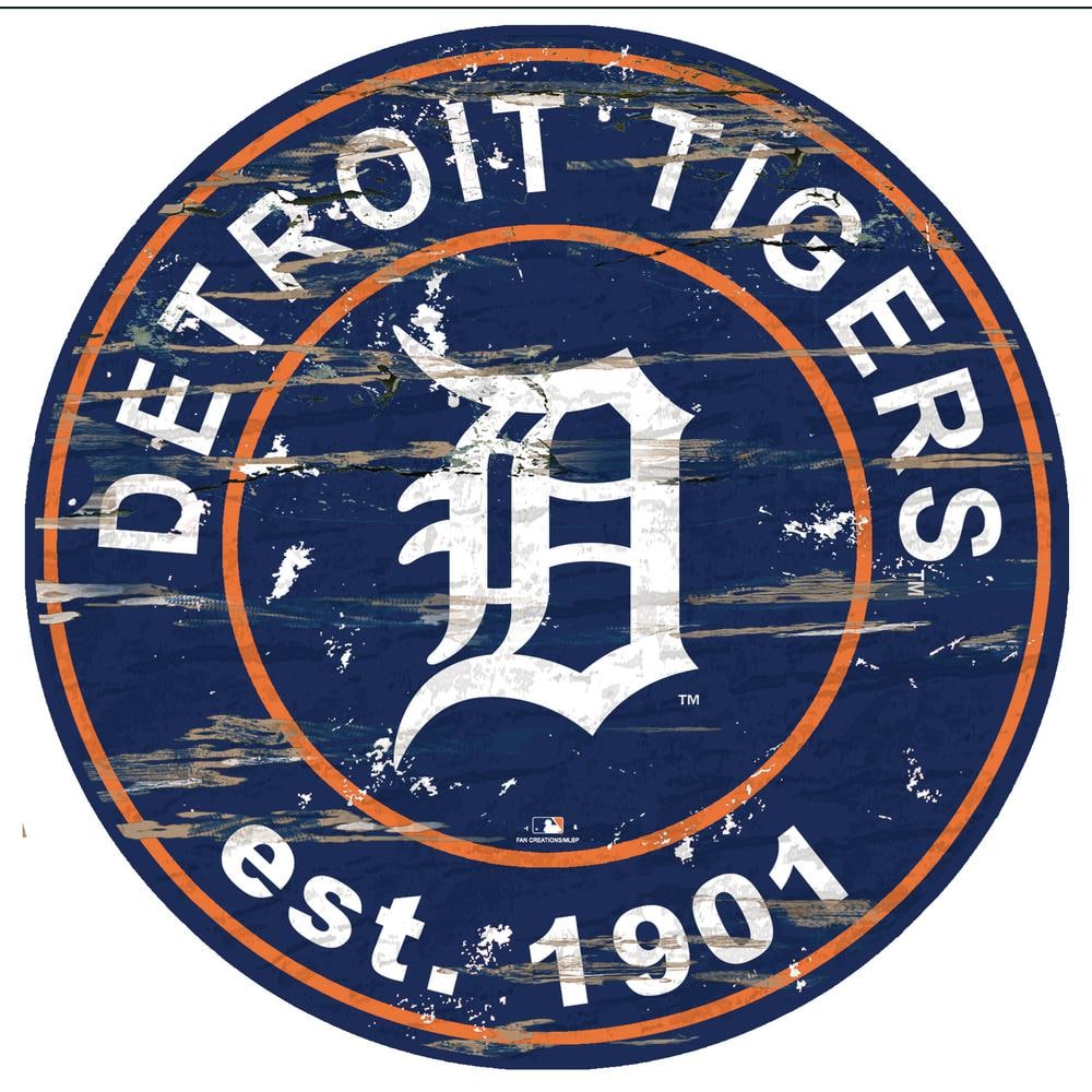 Detroit Tigers (Orange): Logo Pattern - MLB Peel & Stick Wallpaper 24” x 10’ 21 SF