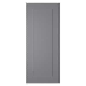 15 in. W x 12 in. D x 36 in. H in Shaker Gray Plywood Ready to Assemble Wall Cabinet 1-Door 2-Shelves Kitchen Cabinet