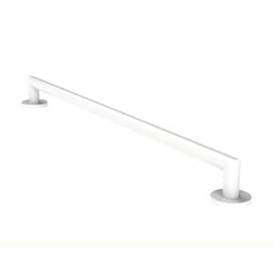 32 in. Modern Straight Grab Bar in Powder White