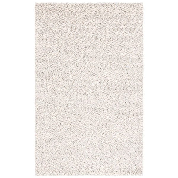 Natura 3 ft. x 5 ft. Light Beige Modern Solid Area Rug
