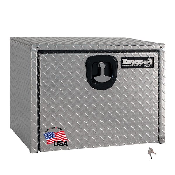BUYERS PRODUCTS 18 in. x 18 in. x 30 in. Diamond Plate Tread Aluminum Underbody Truck Tool Box