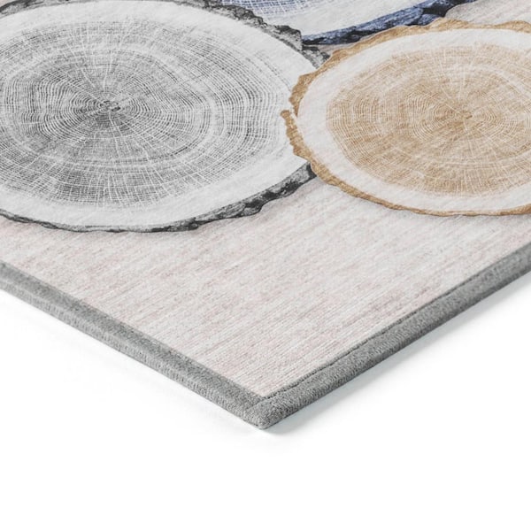 Chantille ACN575 Beige 10 ft. x 14 ft. Machine Washable Indoor/Outdoor Geometric Area Rug
